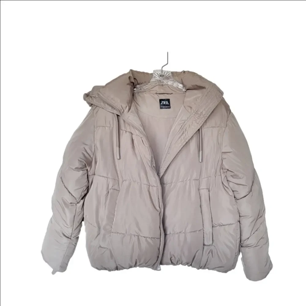 Zara Taupe Puffer Jacket